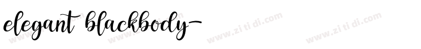 elegant blackbody字体转换